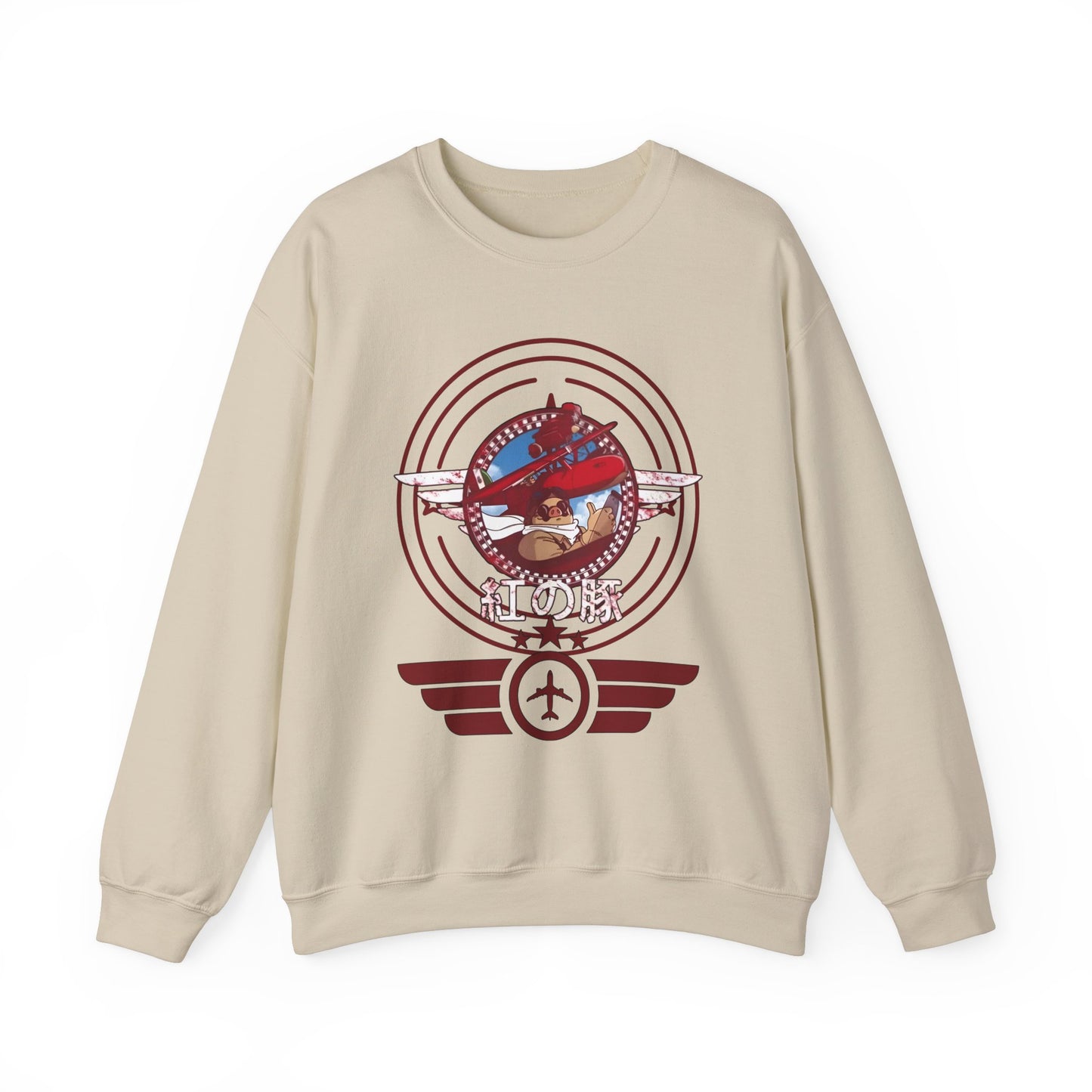 Porco Rosso Aviator Sweatshirt – 100% Cotton Studio Ghibli Pilot Anime Pullover