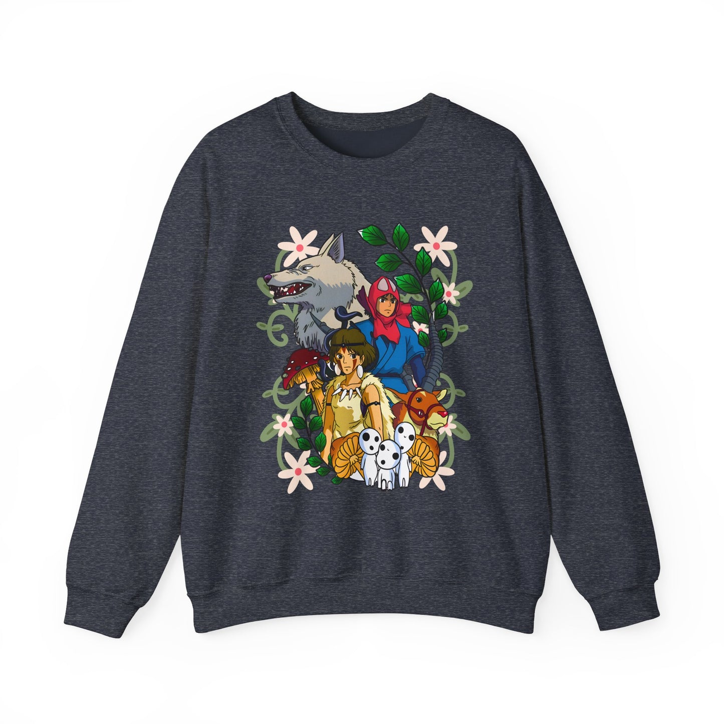 Princess Mononoke Art Cover Sweatshirt – 100% Cotton Studio Ghibli Anime Pullover