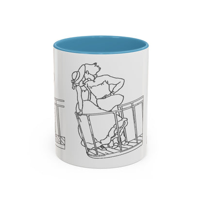 Sophie and Howl Accent Mug – Romantic Ghibli Color Handle Cup 11oz & 15oz – Howl’s Moving Castle Anime Love Gift