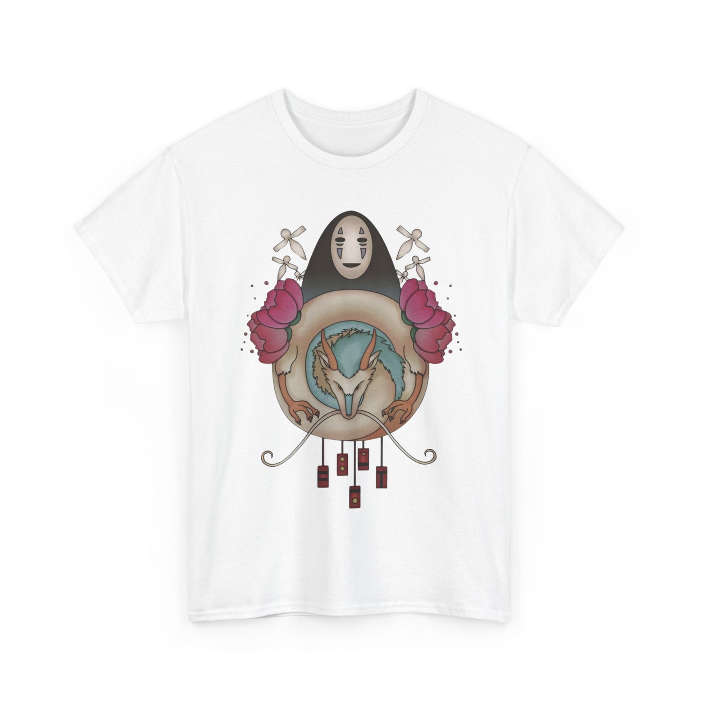Spirited Away Decor T-Shirt 100% Cotton Studio Ghibli Anime Graphic Tee