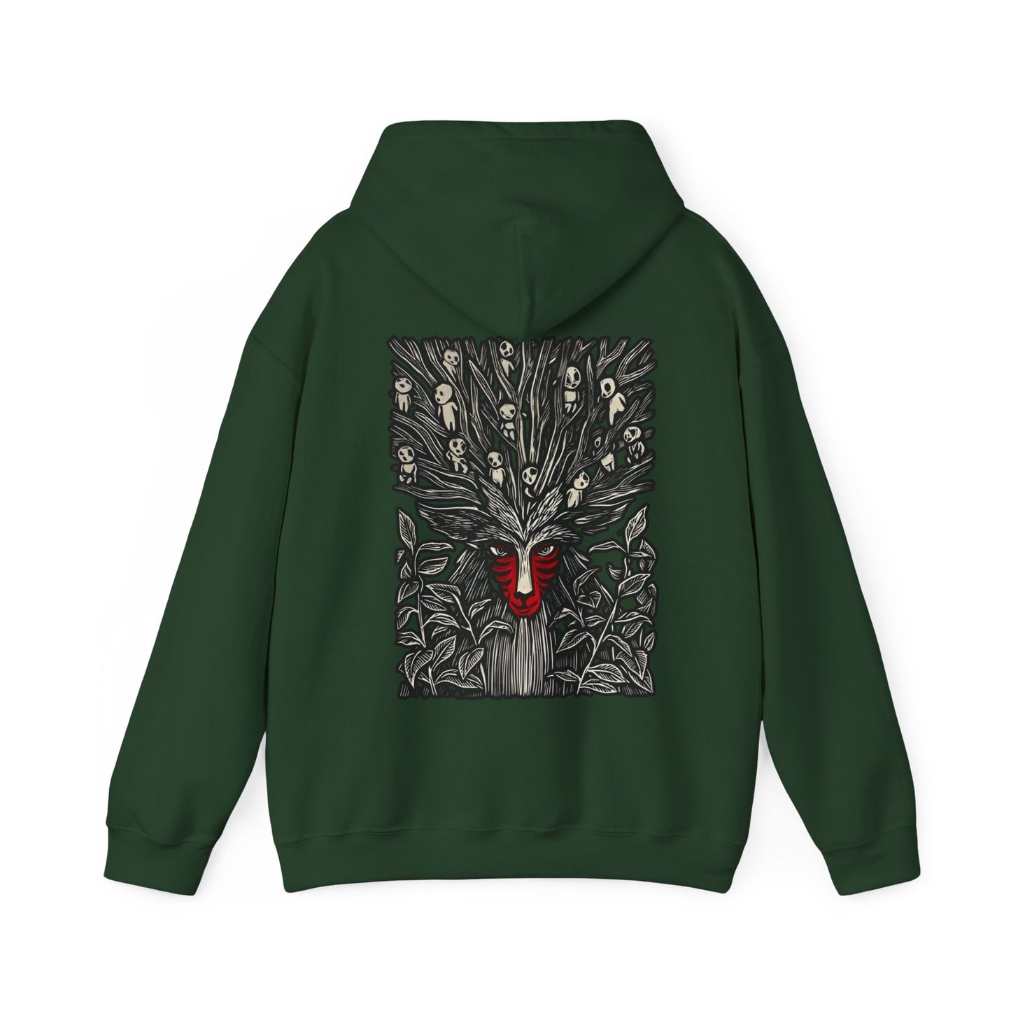 Forest Spirit Studio Ghibli Back Print Hoodie – 100% Cotton Anime Streetwear for Ghibli Fans
