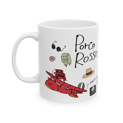Porco Rosso Tribute Mug – Studio Ghibli Ceramic Cup – 11oz & 15oz Anime Coffee Gift