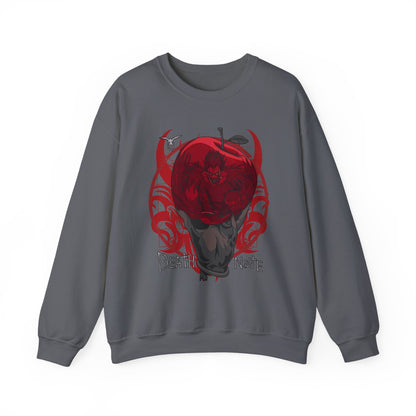 Death Note Apple Sweatshirt – 100% Cotton Anime Pullover Featuring Ryuk’s Red Apple