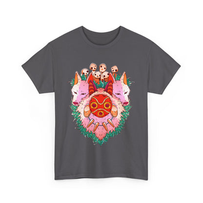 Mononoke Ghibli Art T-Shirt | Princess Mononoke Anime Cotton Tee
