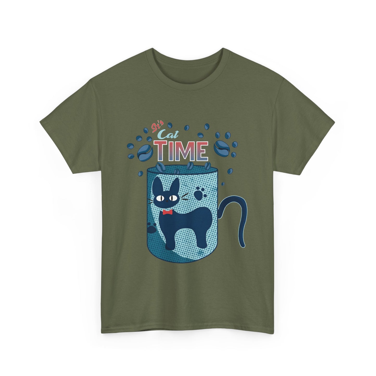 Jiji Cat Tea Time T-Shirt | Kiki’s Delivery Service Anime Tee