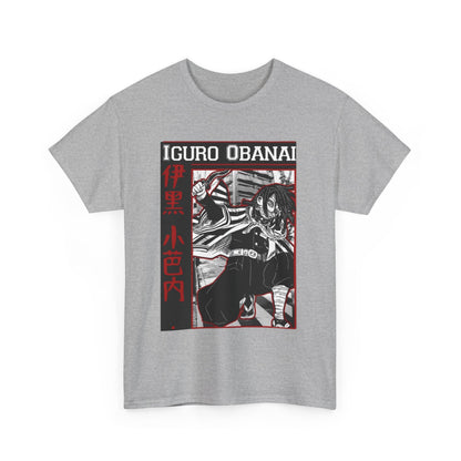 Iguro Obanai Demon Slayer T-Shirt – 100% Cotton Anime Tee Featuring the Serpent Hashira