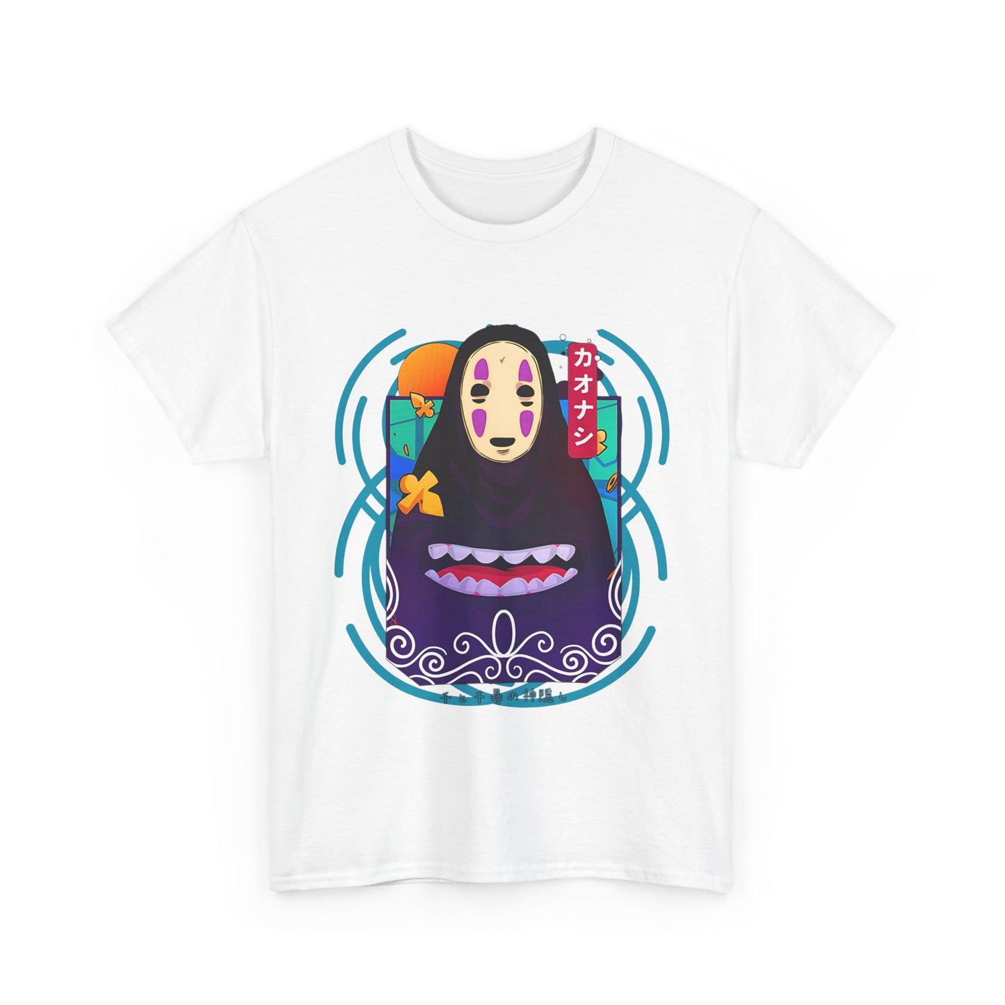 No Face T-Shirt – 100% Cotton Spirited Away Anime Tee for Ghibli Fans