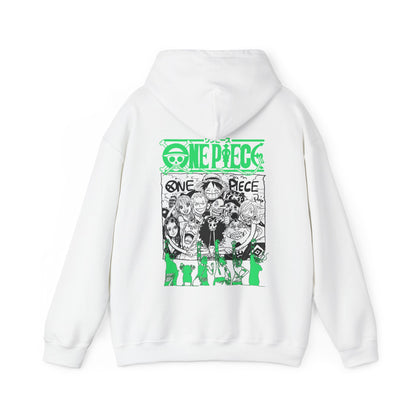 One Piece Characters Back Print Hoodie – 100% Cotton Anime Streetwear