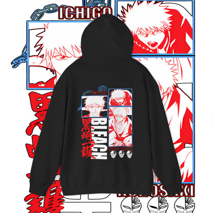 Bleach Ichigo Back Print Cotton Hoodie | Anime Streetwear