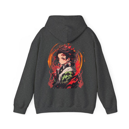 Tanjiro Kamado Back Print Hoodie – 100% Cotton Demon Slayer Anime Hoodie