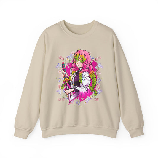 Mitsuri Kanroji Love Hashira Sweatshirt | 100% Cotton Demon Slayer Anime Pullover