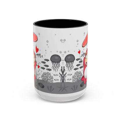 Ponyo Ham Accent Handle Mug – Studio Ghibli Coffee Cup – 11oz & 15oz Anime Gift for Fans
