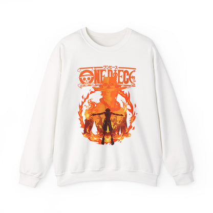 Portgas D. Ace Sweatshirt 100% Cotton – One Piece Anime Hoodie for Fans
