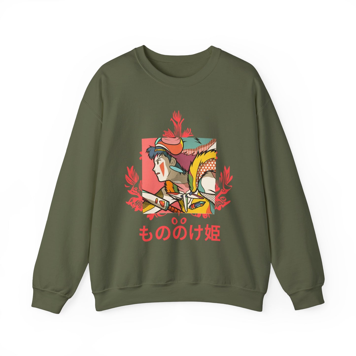 Princess Mononoke Studio Ghibli Sweatshirt – 100% Cotton Anime Pullover for True Ghibli Fans