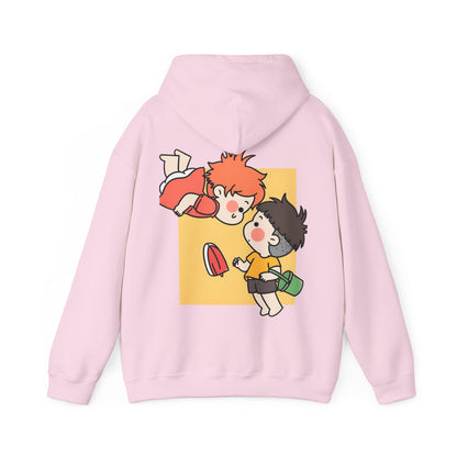 Ponyo & Sosuke Back Print Hoodie – 100% Cotton Gildan 18500 | Studio Ghibli Anime
