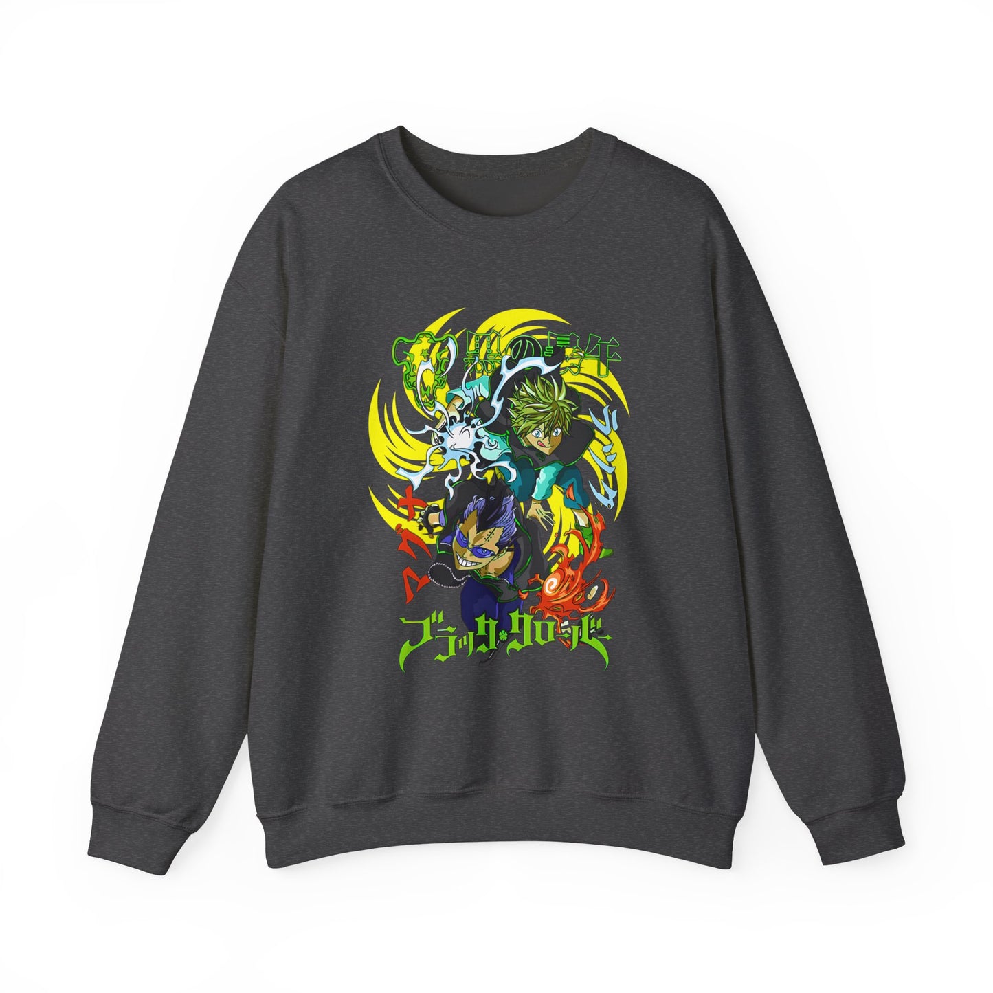 Magna and Luck Black Clover Sweatshirt – 100% Cotton Anime Crewneck for Magic Knights Fans