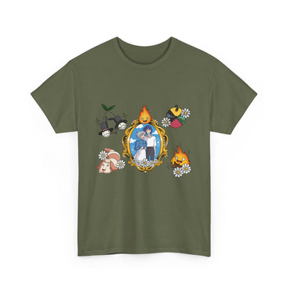 Howl Sophie Calcifer Shirt – Ghibli Anime Cotton T-Shirt for Fans
