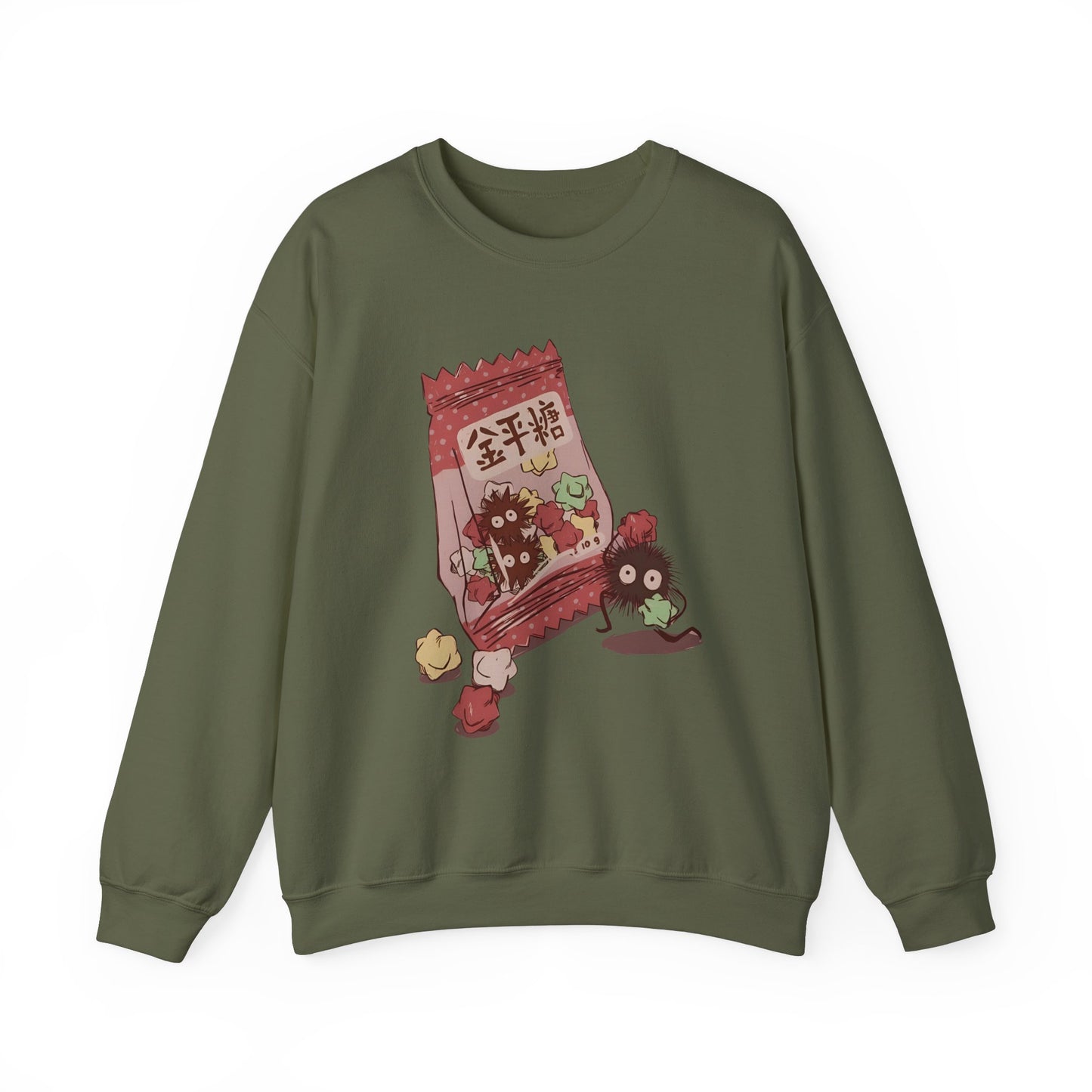 Soot Sprites Candy Sweatshirt – 100% Cotton Cute Studio Ghibli Anime Pullover
