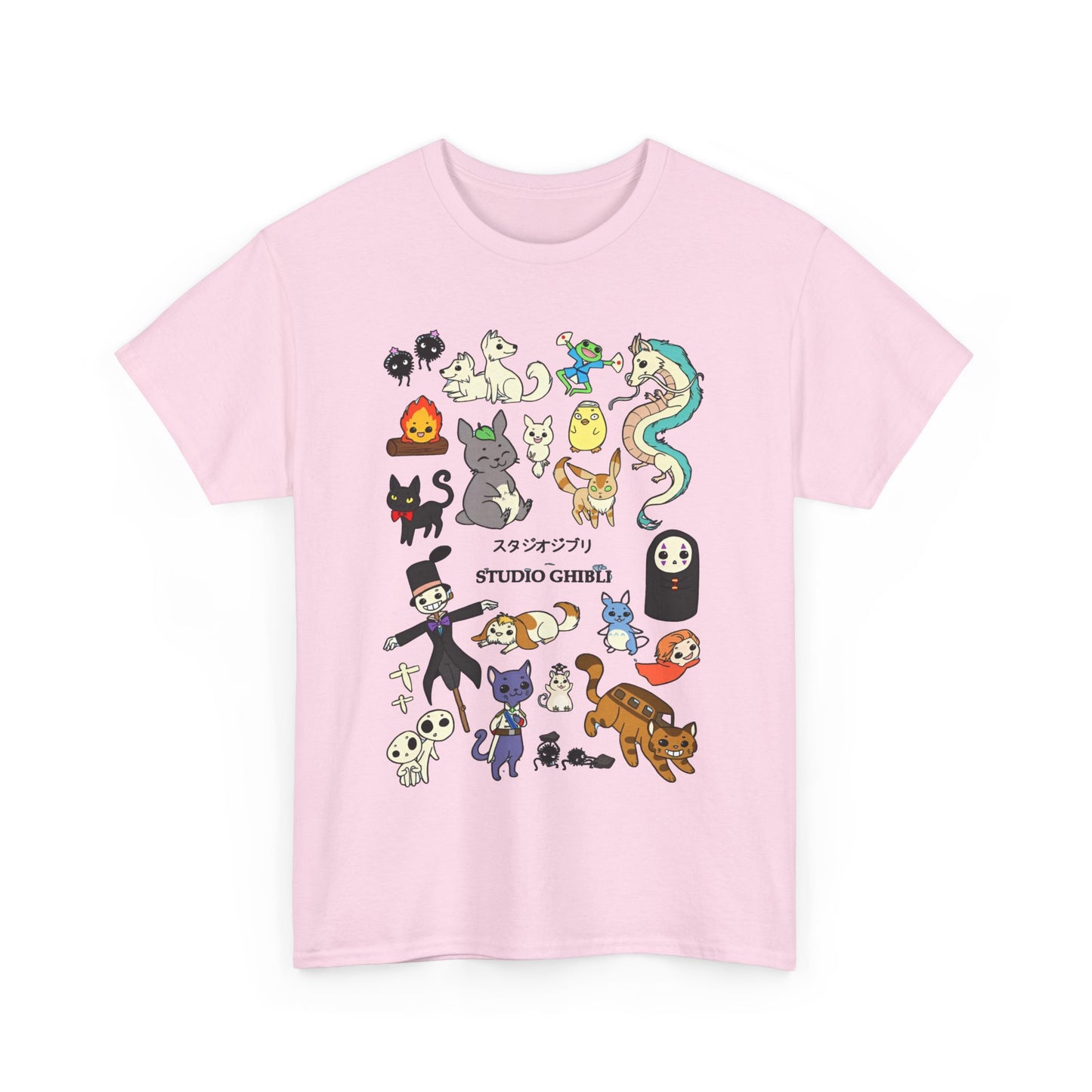 Studio Ghibli Chibi Shirt – Cute Anime Cotton Tee for Ghibli Fans