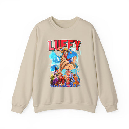 Luffy and Friends One Piece Sweatshirt – 100% Cotton Anime Crew Pullover