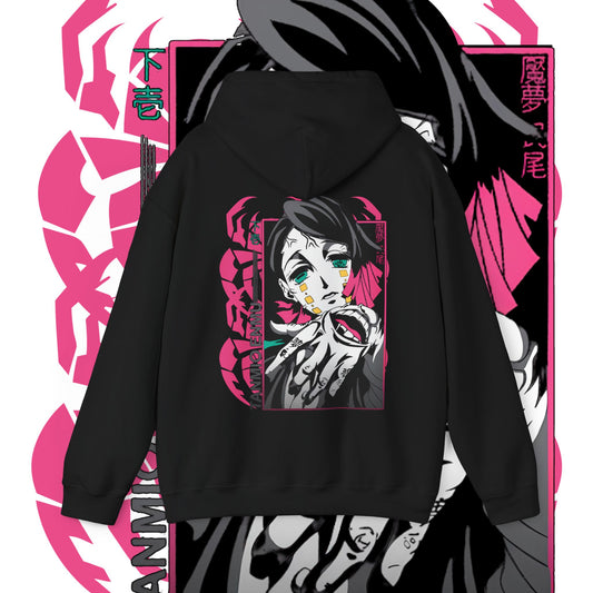 Enmu Demon Slayer Back Print Hoodie – 100% Cotton Anime Streetwear