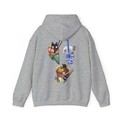 Studio Ghibli Food Back Print Hoodie – 100% Cotton Anime Hoodie with Iconic Ghibli Dishes on the Back