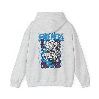 Luffy Gear Back Print Hoodie – One Piece 100% Cotton Anime Hoodie Featuring Gear 5 Design