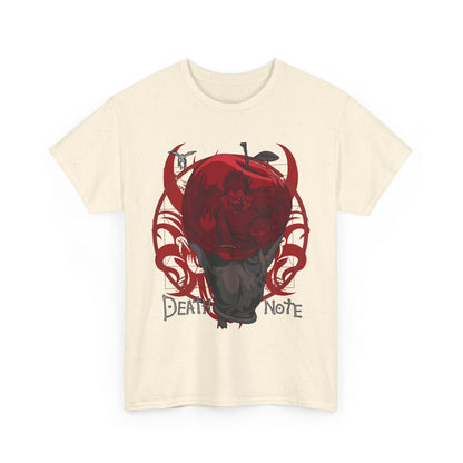Death Note Apple T-Shirt – 100% Cotton Anime Tee Featuring Ryuk’s Iconic Red Apple