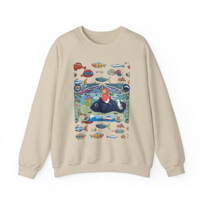 Ponyo Sea Love Sweatshirt – 100% Cotton Studio Ghibli Pullover for Anime and Ocean Lovers