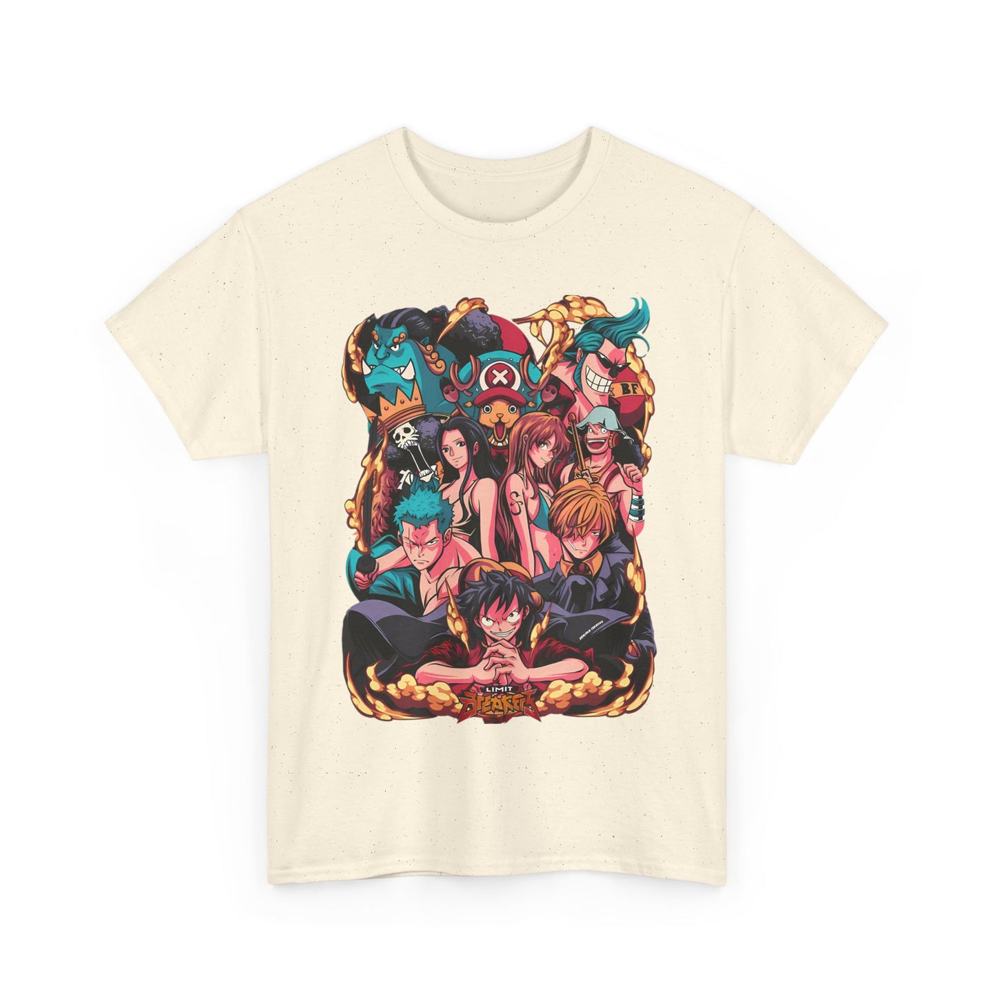 One Piece Characters T-Shirt – 100% Cotton Anime Tee Featuring Straw Hat Crew
