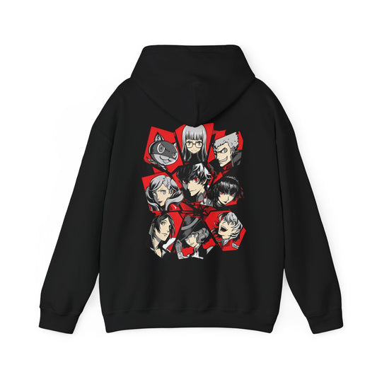 Persona 5 Hoodie with Back Print – 100% Cotton | Phantom Thieves Anime Gamer Hoodie