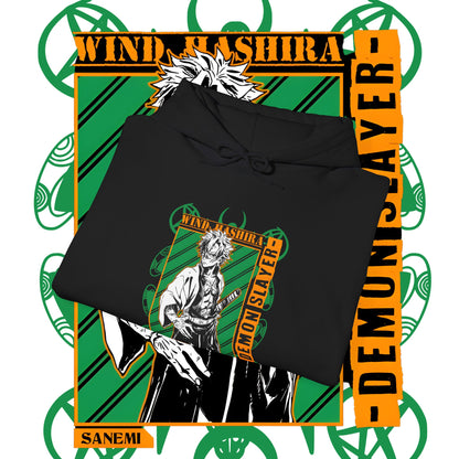 Sanemi Shinazugawa Hoodie | Demon Slayer Hashira | 100% Cotton Anime Hoodie