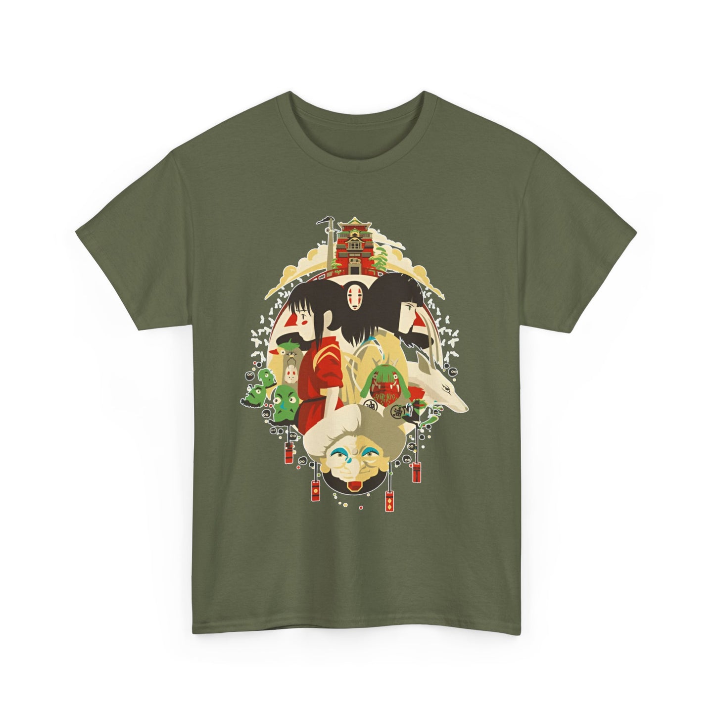 Spirited Away Characters T-Shirt – 100% Cotton Studio Ghibli Tee