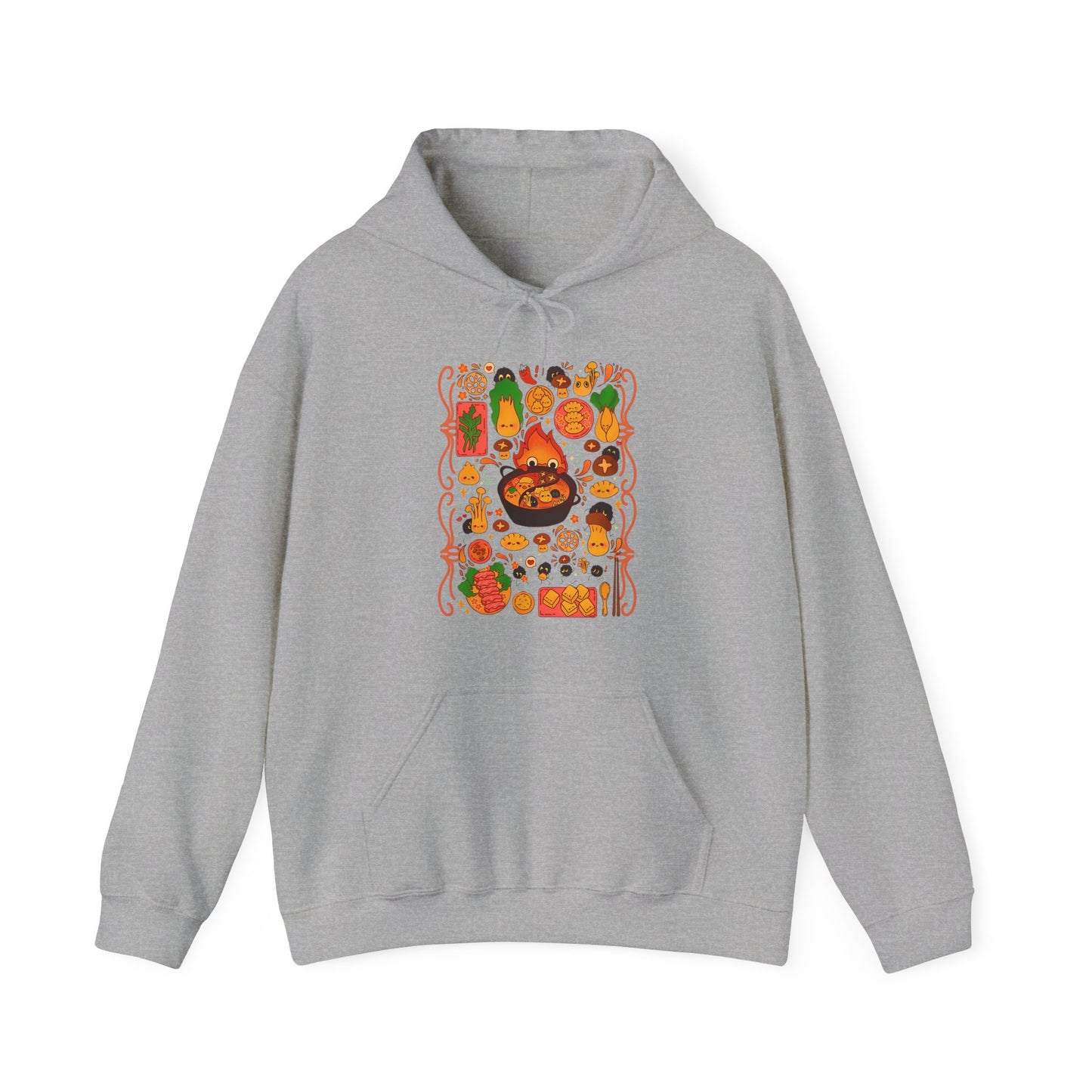 Calcifer Breakfast Hoodie – 100% Cotton Studio Ghibli Hoodie from Howl’s Moving Castle