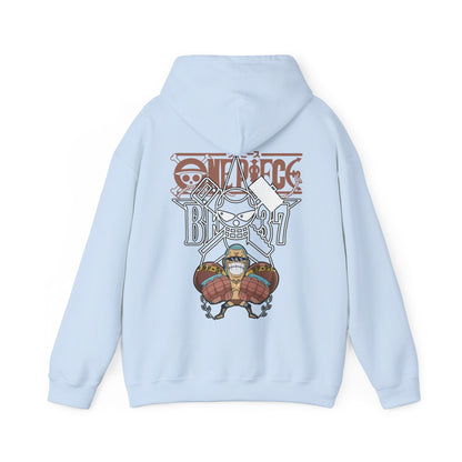 Franky One Piece Back Print Hoodie – 100% Cotton Anime Pullover for Super Fans