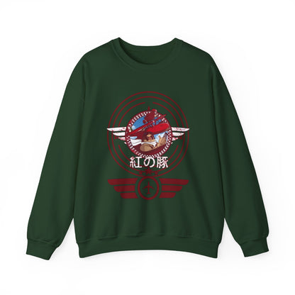 Porco Rosso Aviator Sweatshirt – 100% Cotton Studio Ghibli Pilot Anime Pullover