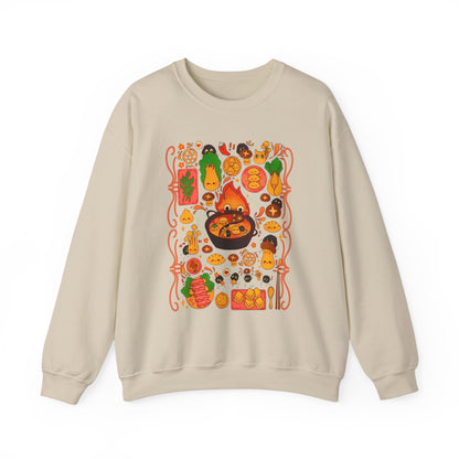 Calcifer Breakfast Sweatshirt – 100% Cotton Studio Ghibli Pullover from Howl’s Moving Castle