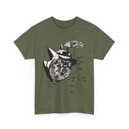 Totoro Black and White T-Shirt 100% Cotton | Studio Ghibli Anime Tee