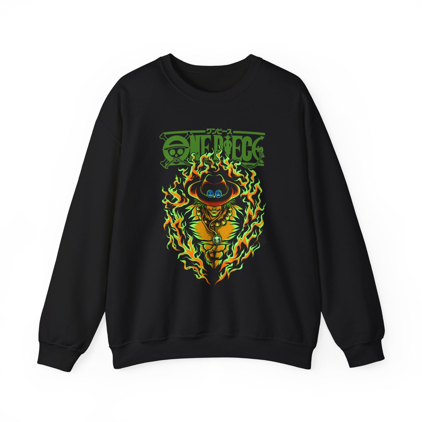 Portgas D. Ace One Piece Sweatshirt – 100% Cotton Anime Pullover for Fire Fist Fans