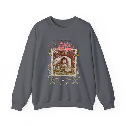 Spirited Away Philately Sweatshirt – 100% Cotton Stamp-Inspired Anime Pullover for Studio Ghibli Fans