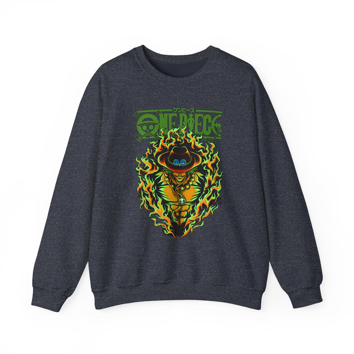 Portgas D. Ace One Piece Sweatshirt – 100% Cotton Anime Pullover for Fire Fist Fans