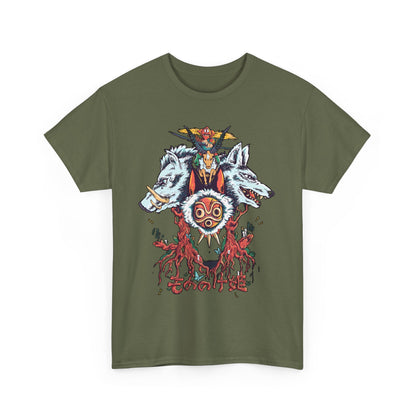 Mononoke Princess Shirt – Ghibli Cotton T-Shirt for Anime Lovers