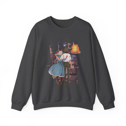 Howl's Moving Castle Love Sweatshirt – 100% Cotton Studio Ghibli Anime Sweatshirt