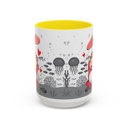 Ponyo Ham Accent Handle Mug – Studio Ghibli Coffee Cup – 11oz & 15oz Anime Gift for Fans