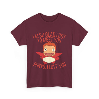 Ponyo Studio Ghibli Art T-Shirt 100% Cotton Anime Tee