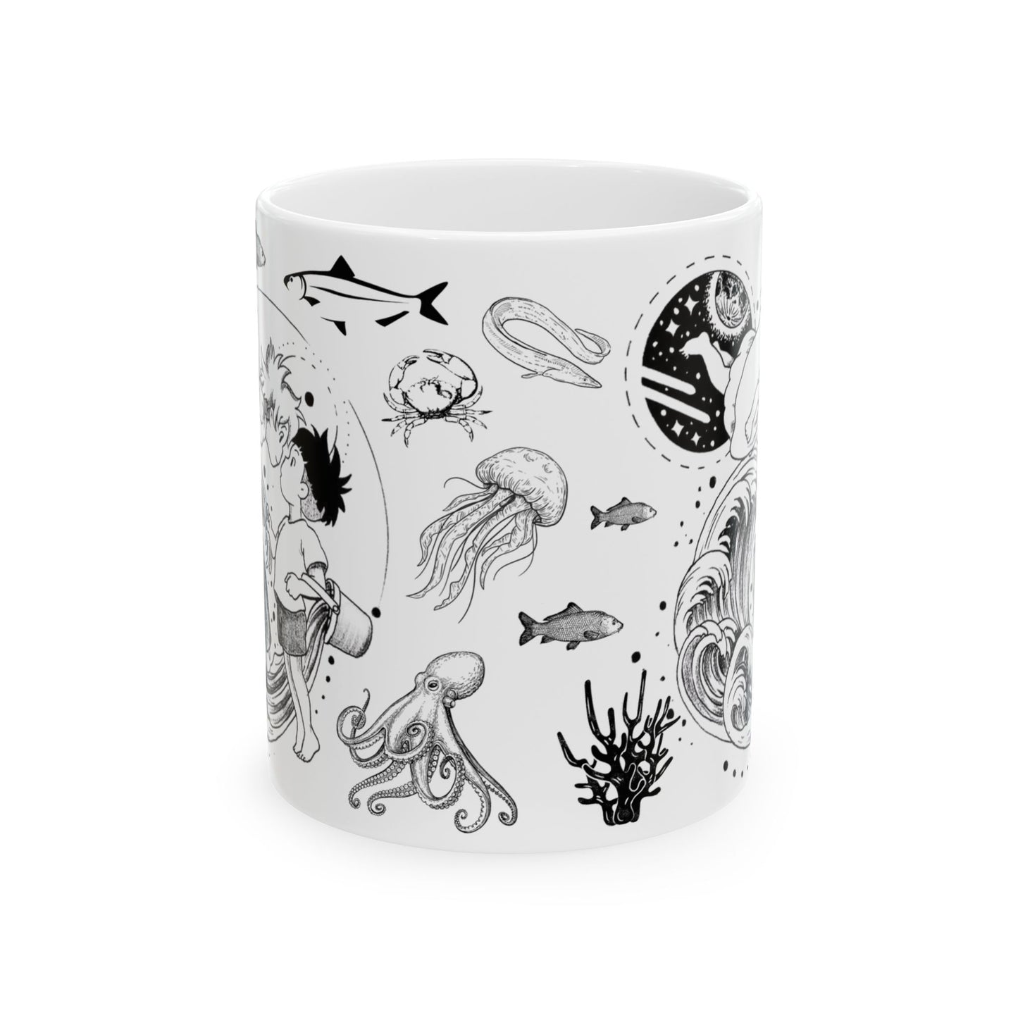 Ponyo World Sea Mug – Studio Ghibli Ocean Fantasy Cup 11oz & 15oz – Cute Anime Coffee Gift for Fans