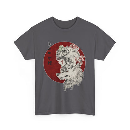 Princess Mononoke Red T-Shirt | Studio Ghibli Anime Cotton Tee