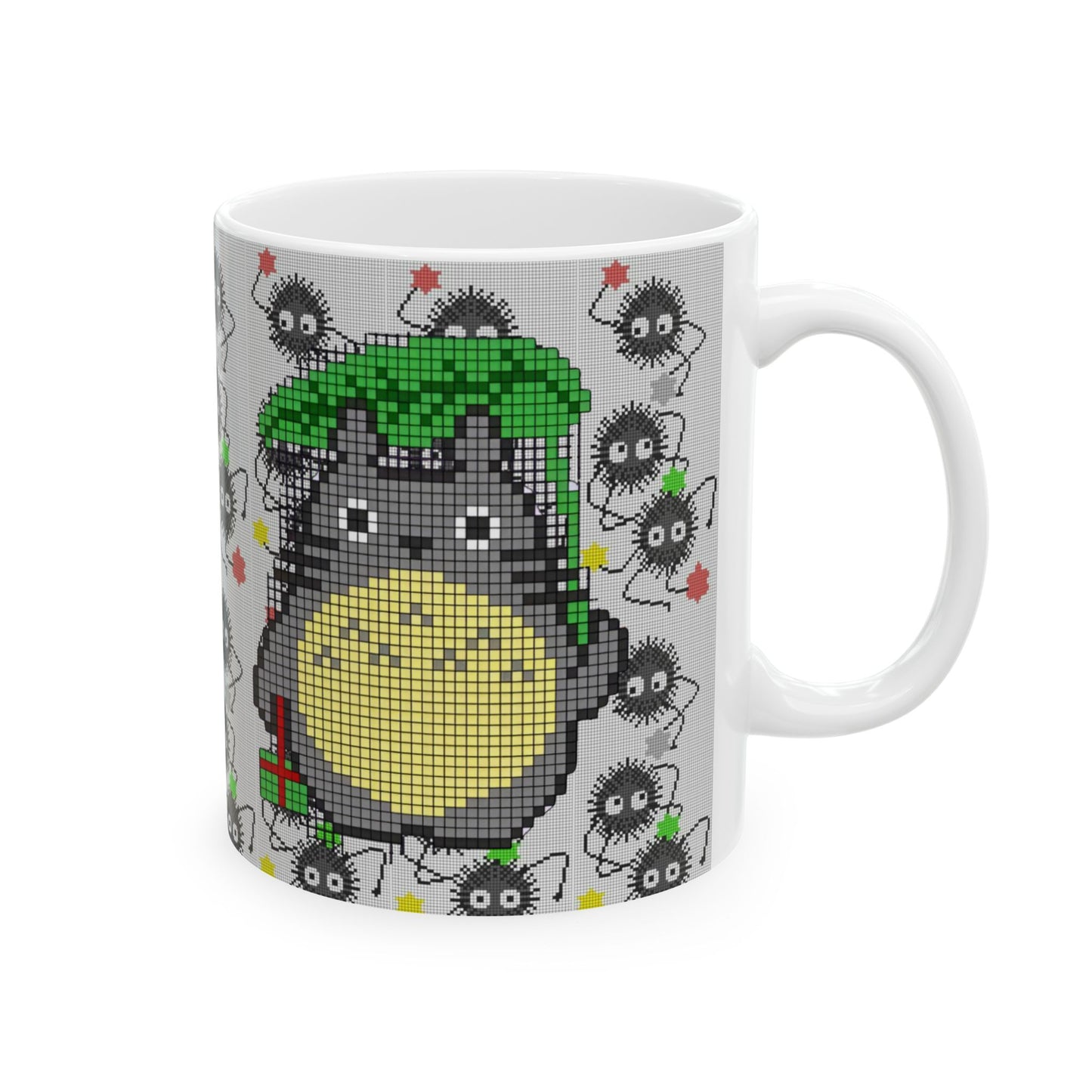 Totoro & Soot Sprites Mug – Studio Ghibli Ceramic Coffee Cup – 11oz & 15oz Anime Gift for Fans