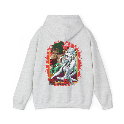 Daki Gyutaro Demon Slayer Back Print Hoodie – 100% Cotton Anime Hoodie for Upper Moon Fans