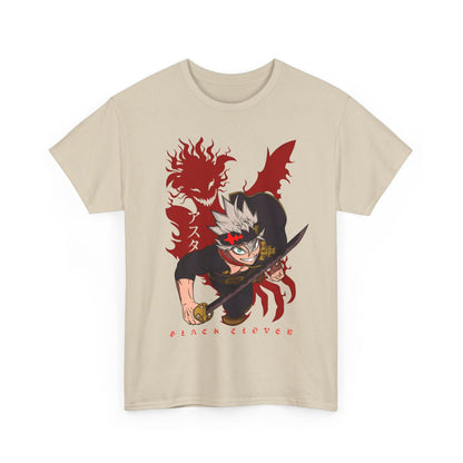Asta Black Clover T-Shirt – 100% Cotton Anime Tee for Magic Knight Fans